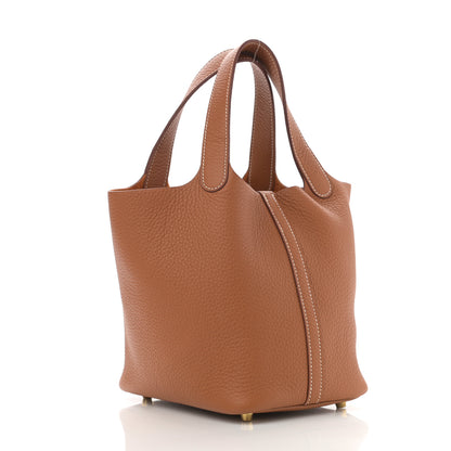 Hermes Taurillon Clemence Picotin Lock 18 PM Gold 2 of 10