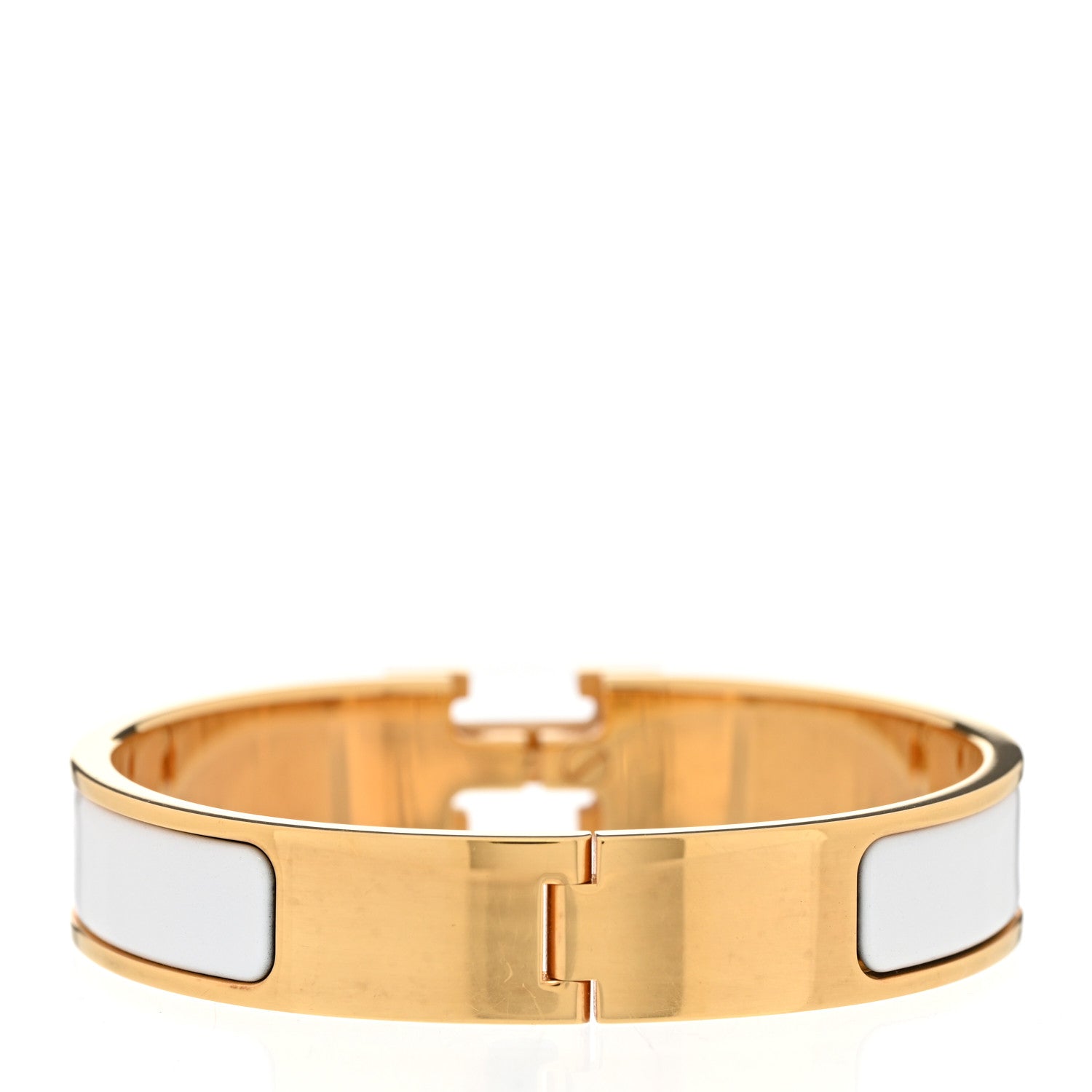 Hermes Enamel Narrow Clic Clac H Bracelet PM White 3 of 4