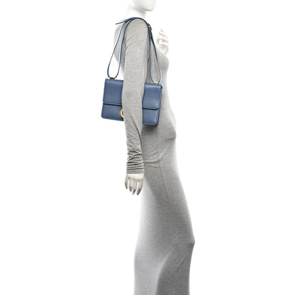 Christian Dior Smooth Calfskin 30 Montaigne Flap Bag Blue 2 of 9