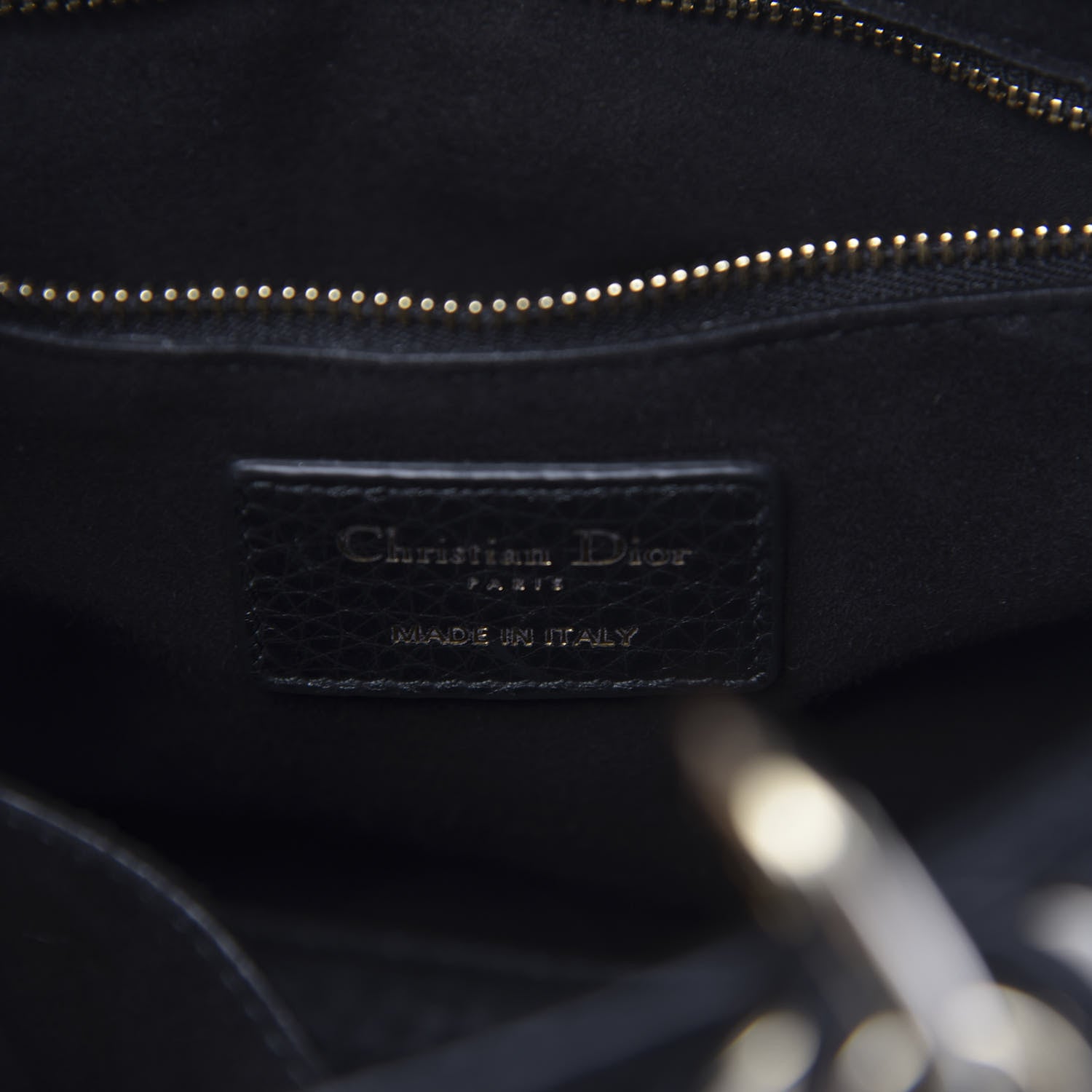 Christian Dior Grained Calfskin Cannage Medium Supple Lady Dior Black 6 of 9