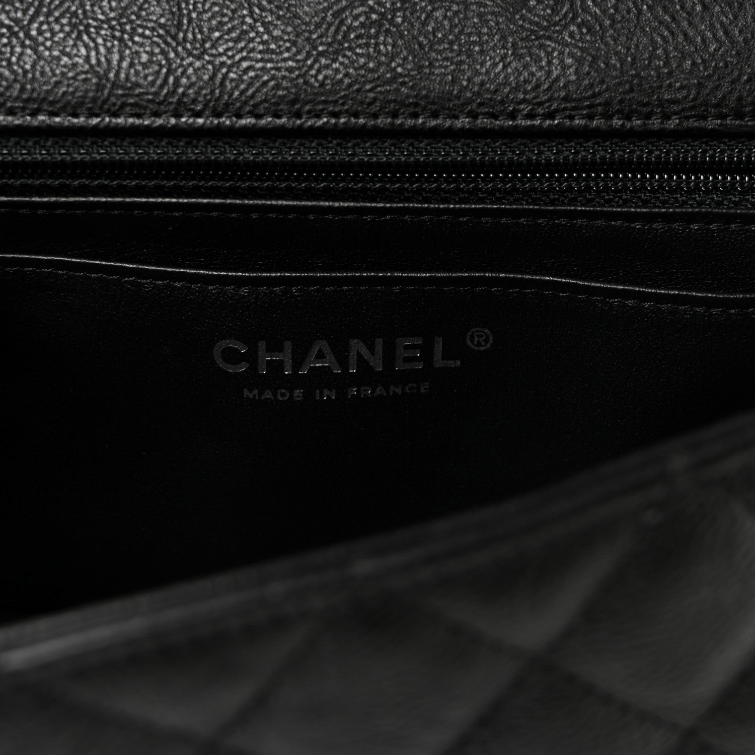 Chanel Crumpled Calfskin Quilted Mini Rectangular Flap So Black 6 of 10
