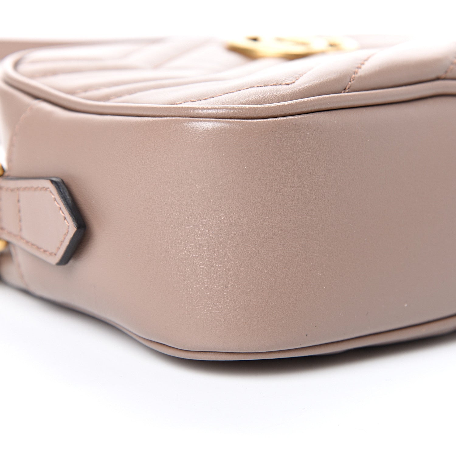Gucci Calfskin Matelasse Mini GG Marmont Chain Shoulder Bag Porcelain Rose 8 of 9