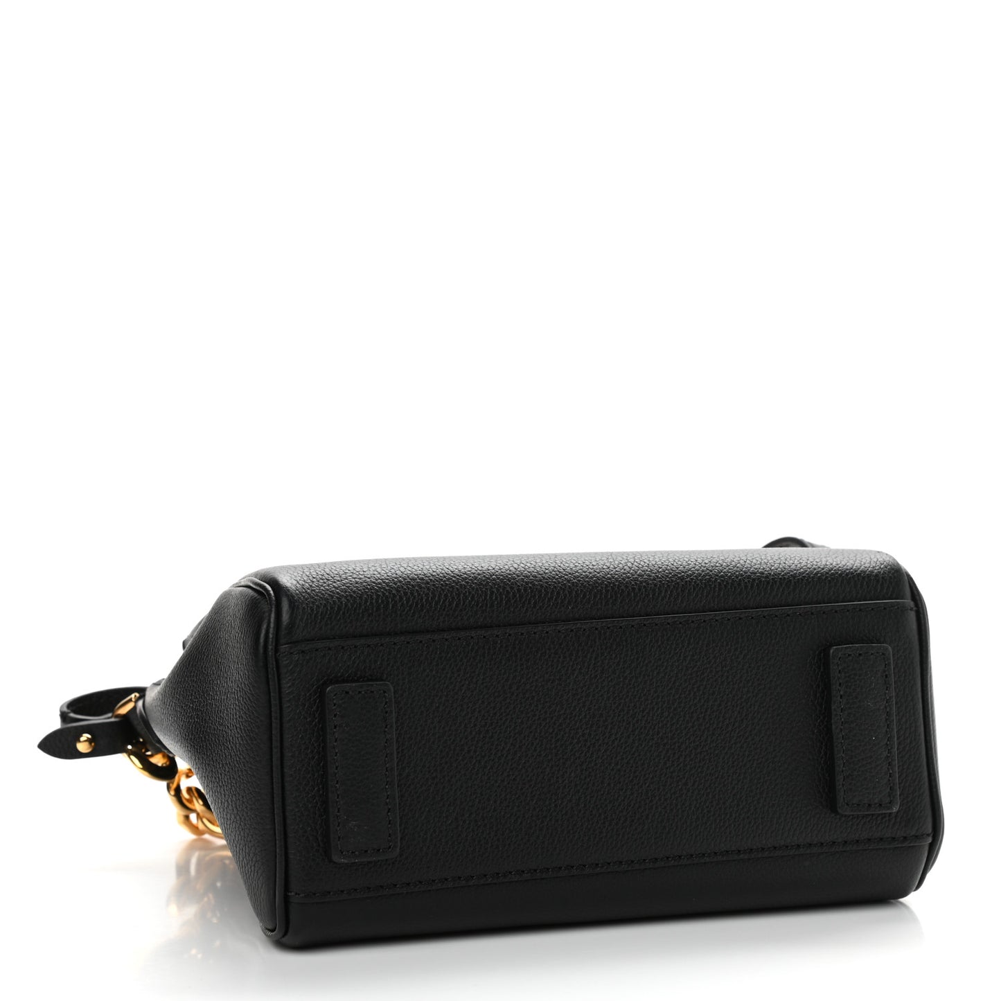 Grained Calfskin Small La Medusa Top Handle Bag Black