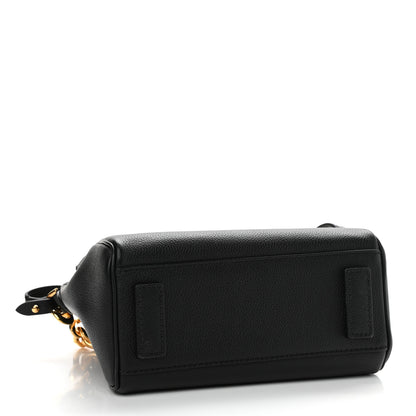 Versace Grained Calfskin Small La Medusa Top Handle Bag Black 4 of 13