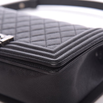 Chanel Caviar Quilted Medium Boy Flap Black 8 of 15