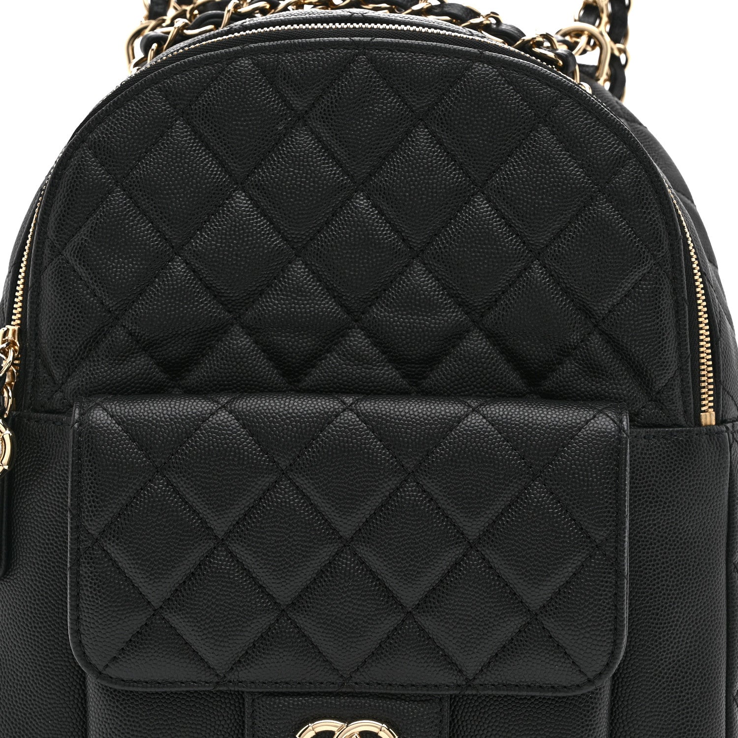 Chanel Caviar Quilted Large CC Day Backpack Black 8 of 10