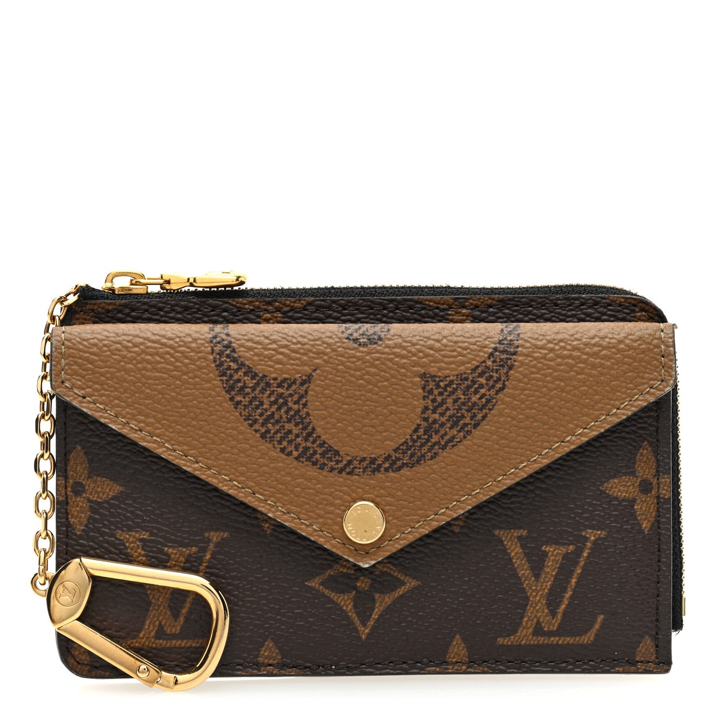 Reverse Monogram Recto Verso Card Holder Brown