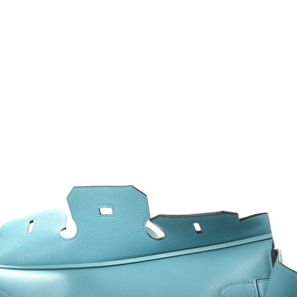 Hermes Taurillon Clemence Birkin 35 Bleu Atoll 10 of 36