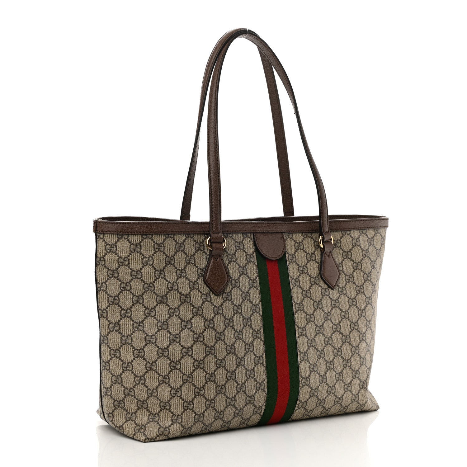 Gucci GG Supreme Monogram Medium Ophidia Shopping Tote Brown 3 of 9