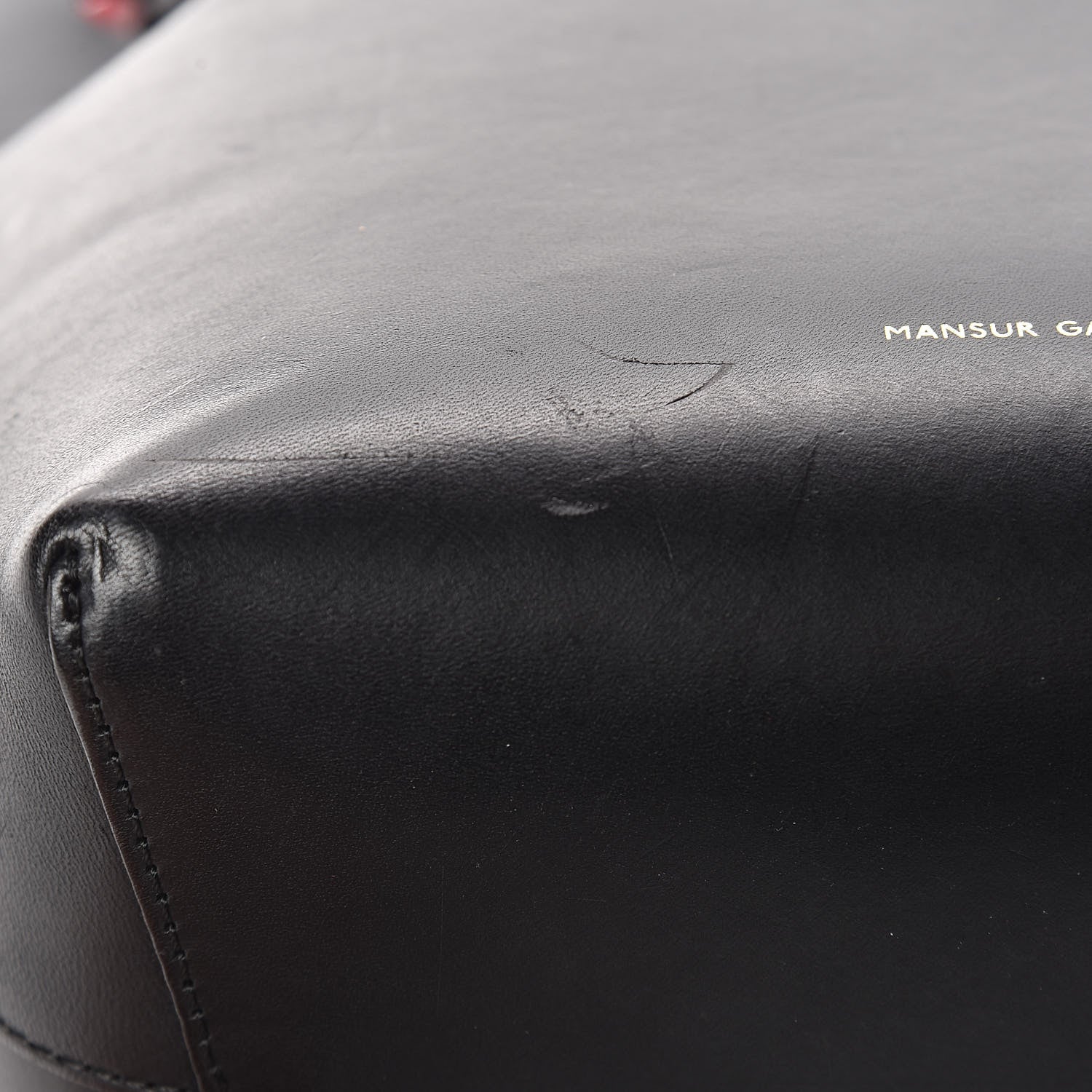 Mansur Gavriel Vegetable Tanned Calfskin Mini Bucket Bag Black Flamma 10 of 10