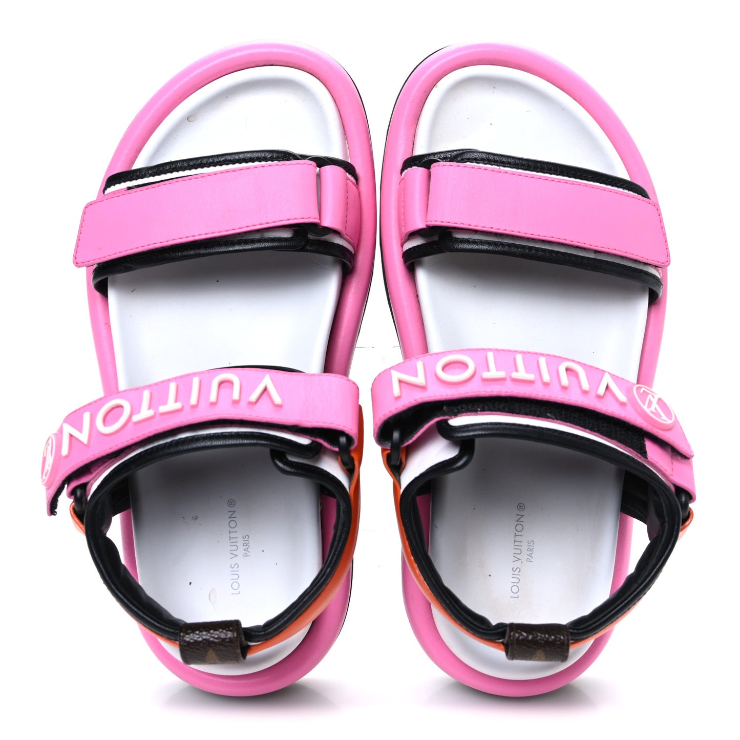 Calfskin Pool Pillow Flat Comfort Sandals 36 Rose Pop Pink