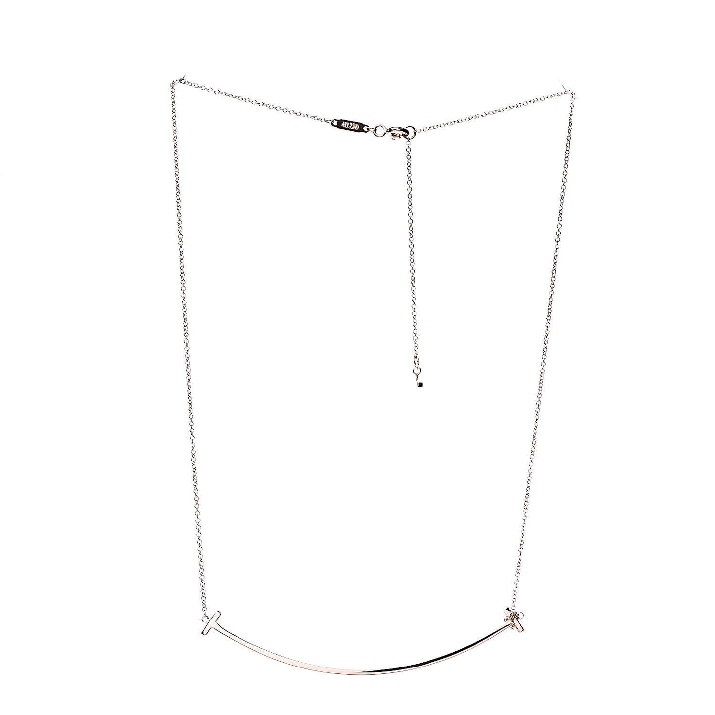 18K Rose Gold T Smile Pendant Necklace