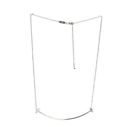 Tiffany 18K Rose Gold T Smile Pendant Necklace 3 of 7