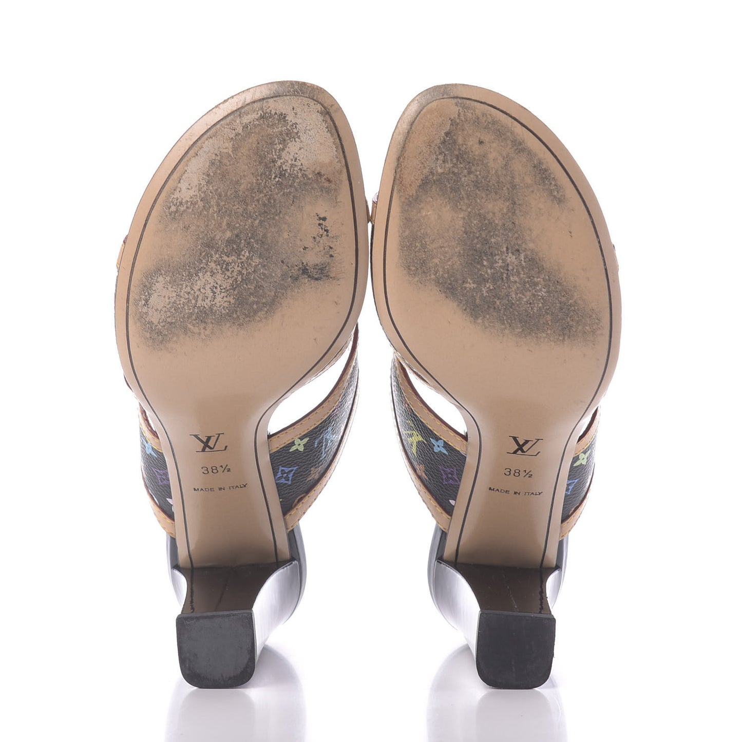 Monogram Multicolor Sandals 38.5 Black