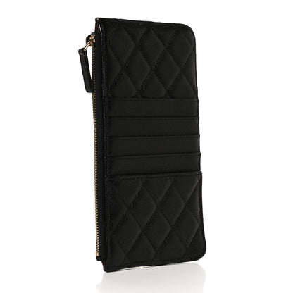 Chanel Caviar Quilted Classic Flat Wallet Pouch Black 3 of 10