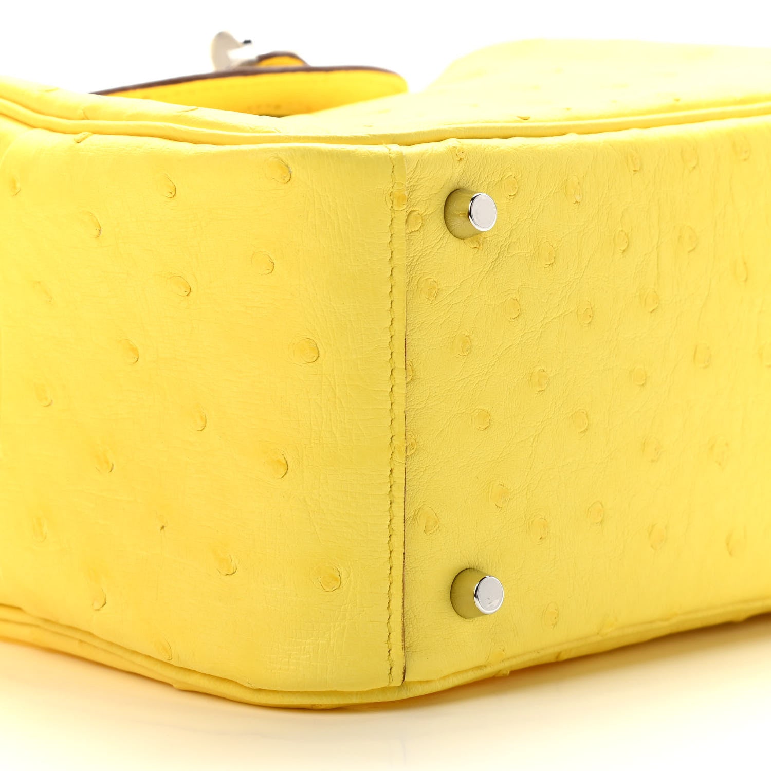 Hermes Ostrich Mini Lindy 20 Lime 8 of 11