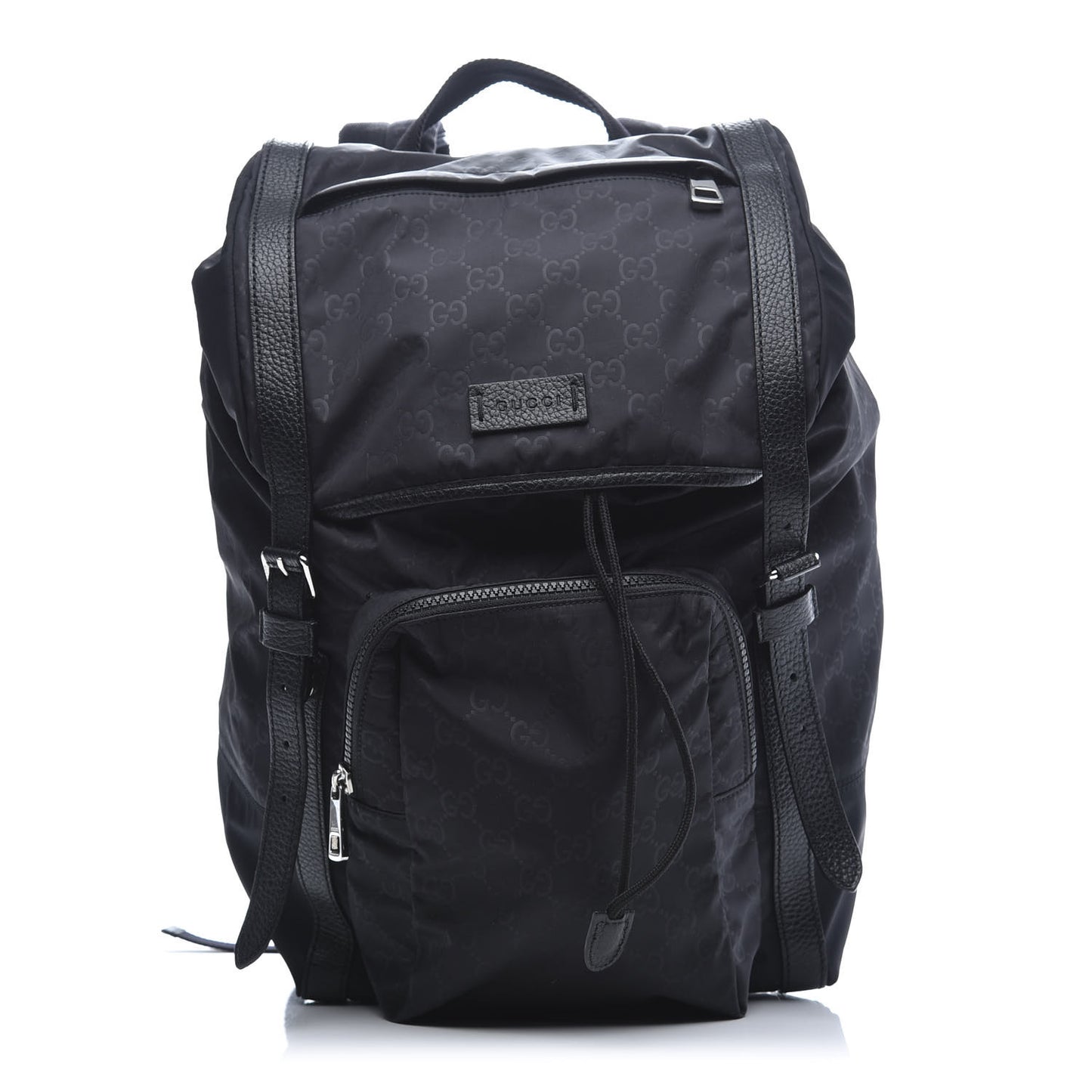 Nylon Monogram Medium Light Double Buckle Backpack Black