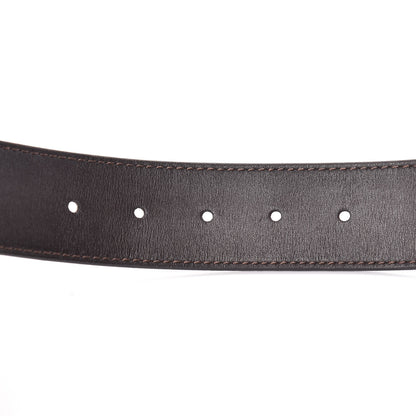 Louis Vuitton Calfskin 40mm LV Initiales Reversible Belt 100 40 Dark Brown Black 7 of 13