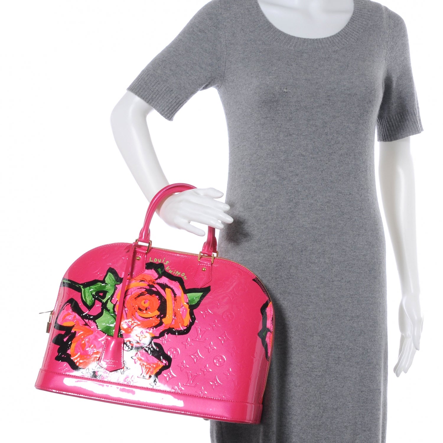 Louis Vuitton Vernis Roses Alma MM Rose Pop 2 of 8