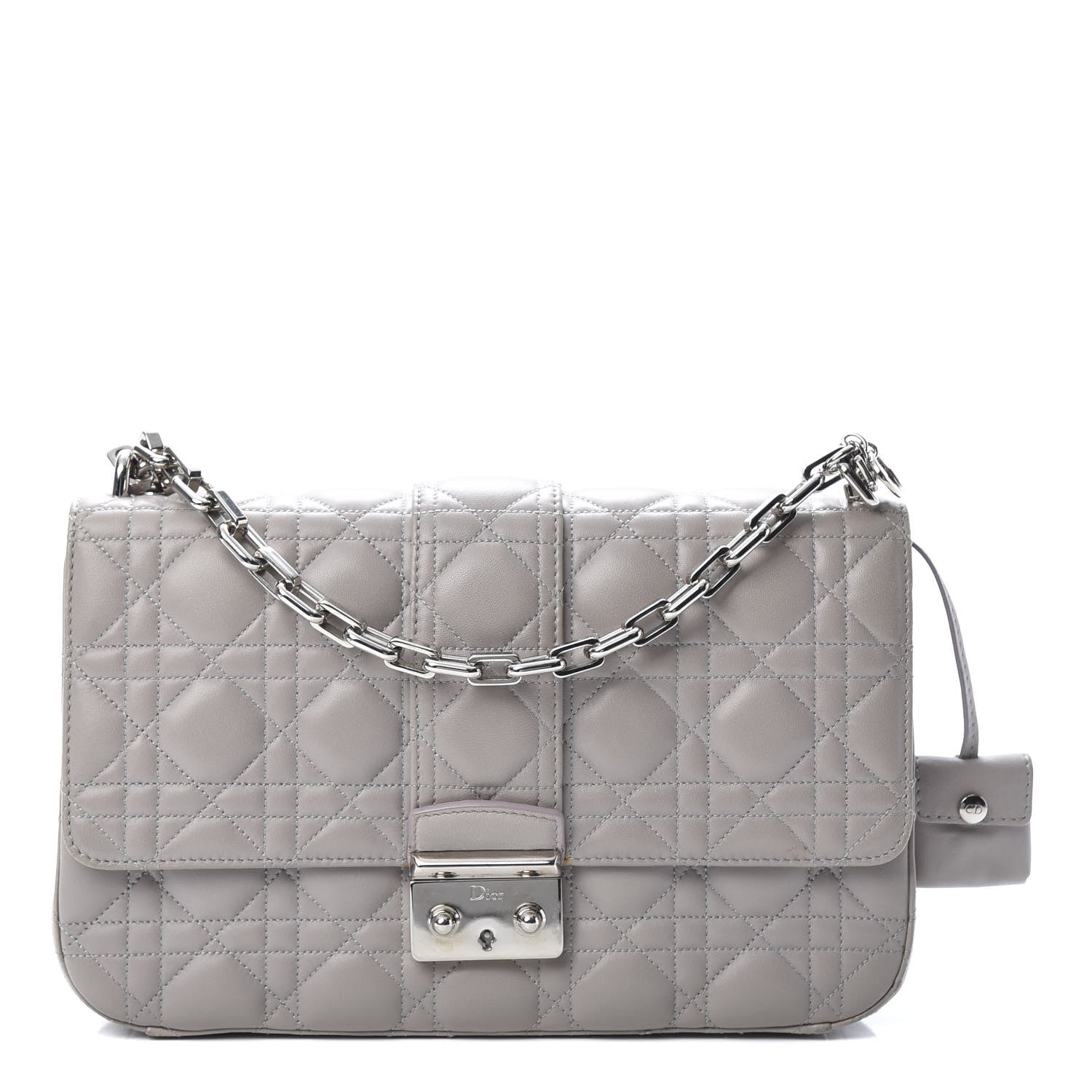 Christian Dior Lambskin Cannage Medium Miss Dior Flap Grey 1 of 18