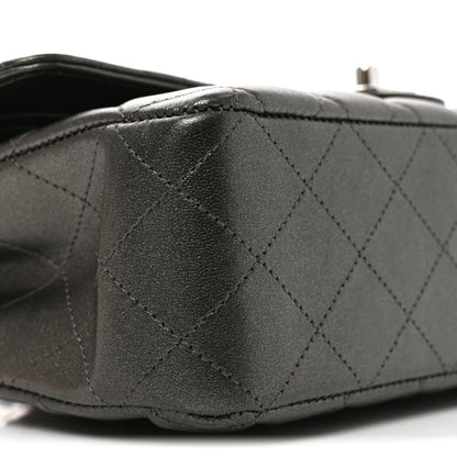 Chanel Metallic Lambskin Quilted Medium Double Flap Anthracite 9 of 10