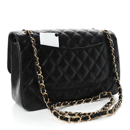 Chanel Caviar Quilted Jumbo Double Flap Black 2 of 4