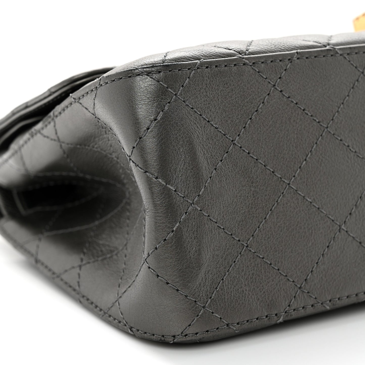 Metallic Calfskin Quilted 2.55 Reissue 226 Flap Charcoal