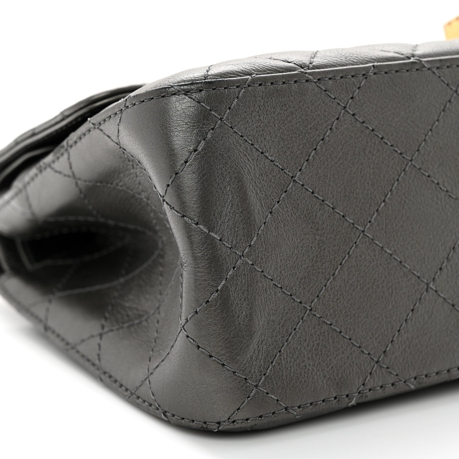 Chanel Metallic Calfskin Quilted 2.55 Reissue 226 Flap Charcoal 10 of 12