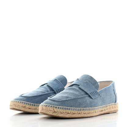 Hermes Denim Canvas Mens Trip Espadrilles 43 Bleu Clair 3 of 12