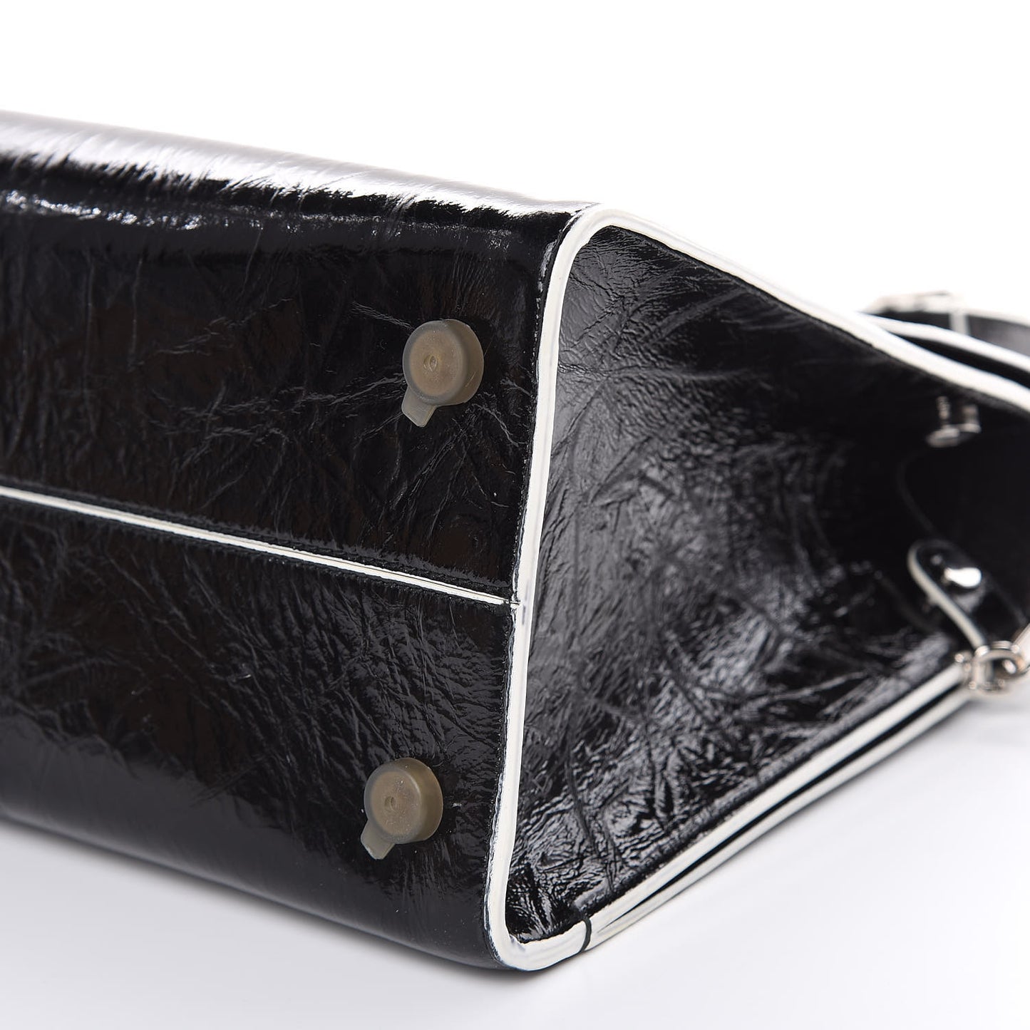 Crinkled Calfskin Medium Diorever Flap Black