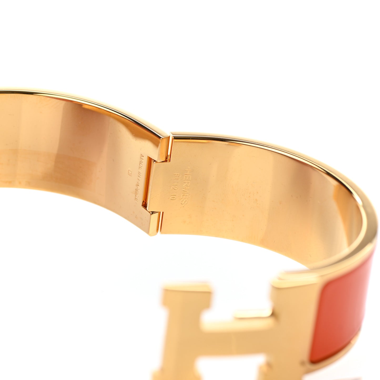 Enamel Wide Clic Clac H Bracelet PM Orange
