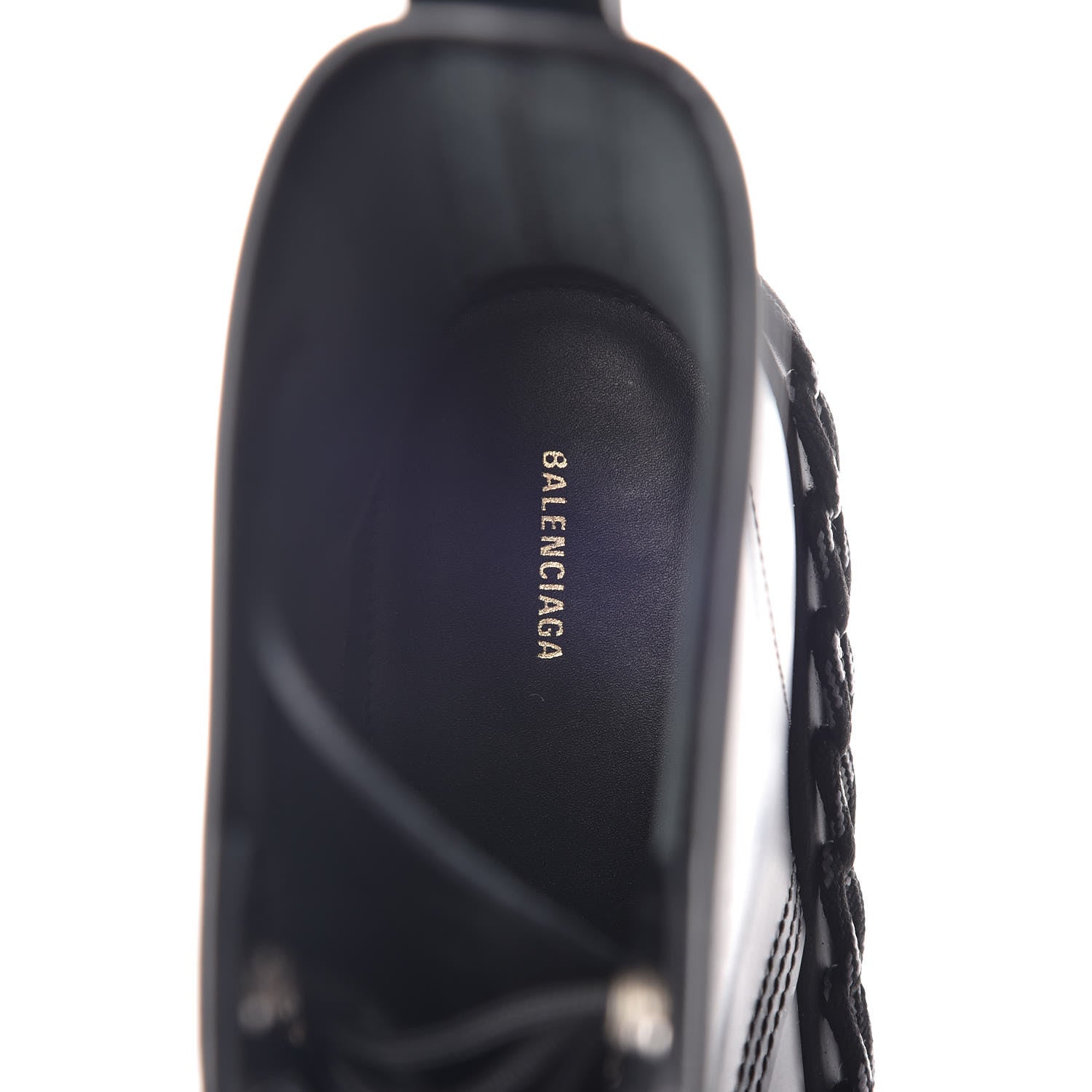 Balenciaga Calfskin Woven Detail Mens Combat Boots 40 Black 7 of 11