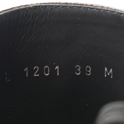 Louis Vuitton Calfskin Monogram Wonderland Flat Ranger Boots 39 Black 8 of 8