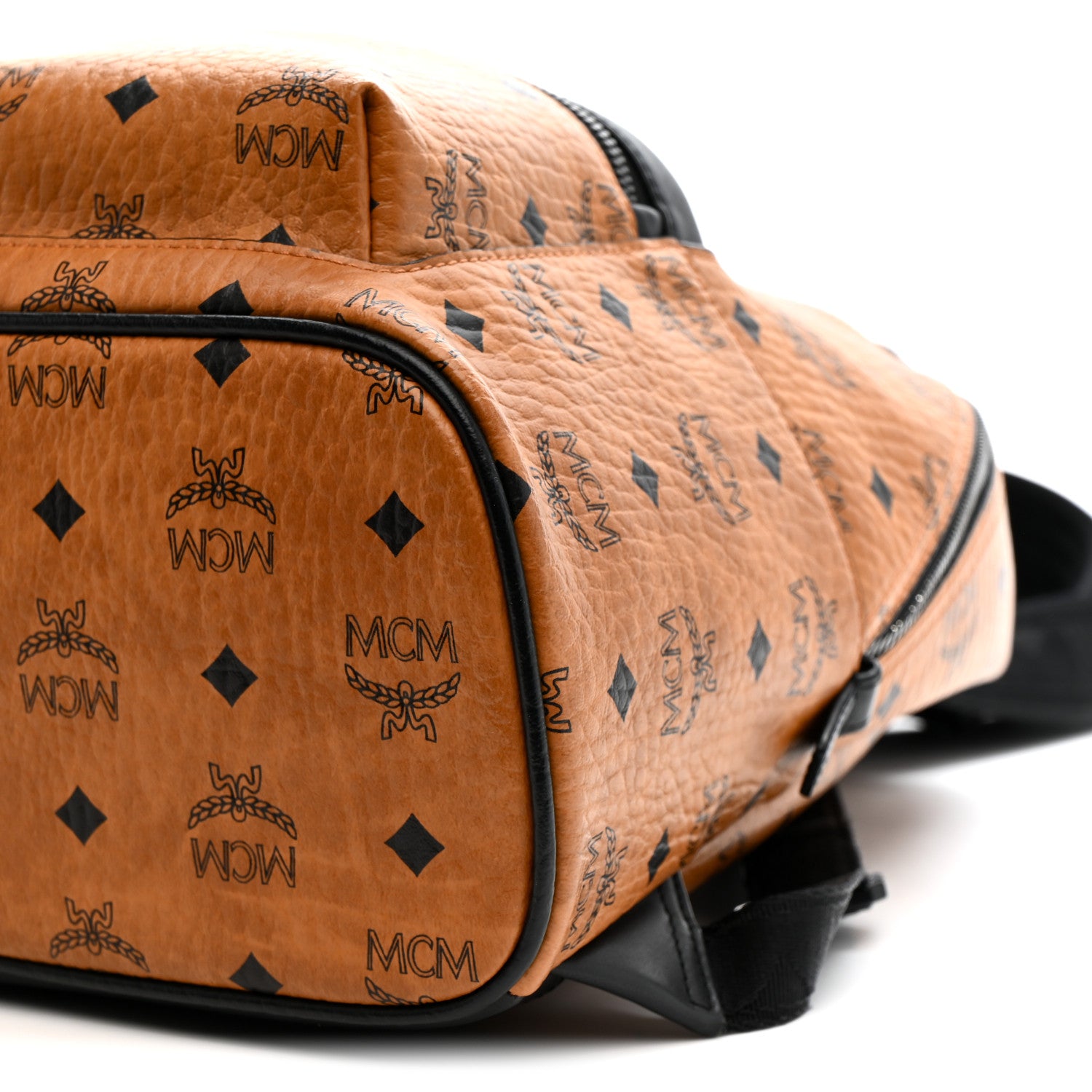 MCM Visetos Small Stark Backpack Cognac Black 19 of 20
