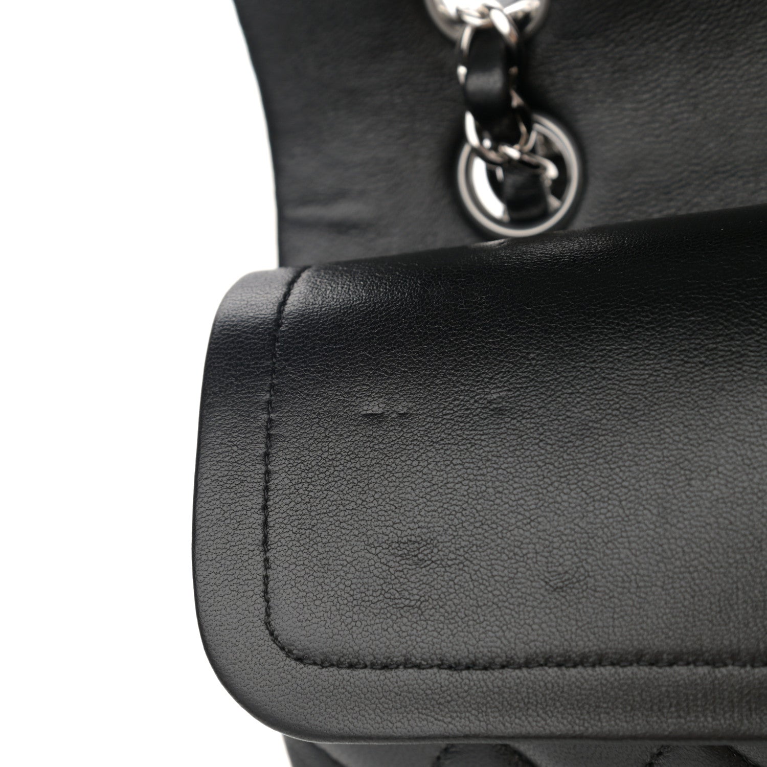 Chanel Lambskin Quilted Medium Double Flap Black 10 of 12