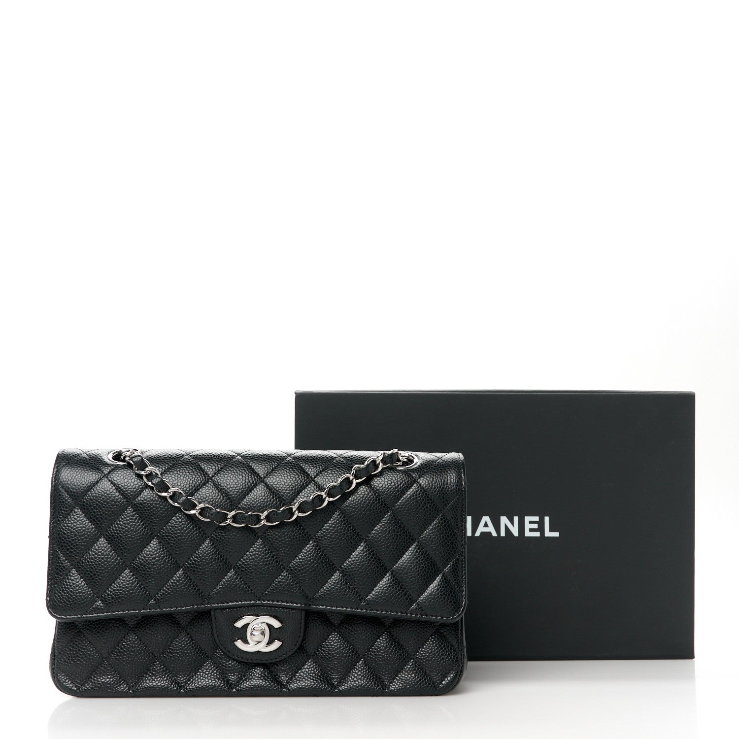 Chanel Caviar Quilted Medium Double Flap Black 12 of 12