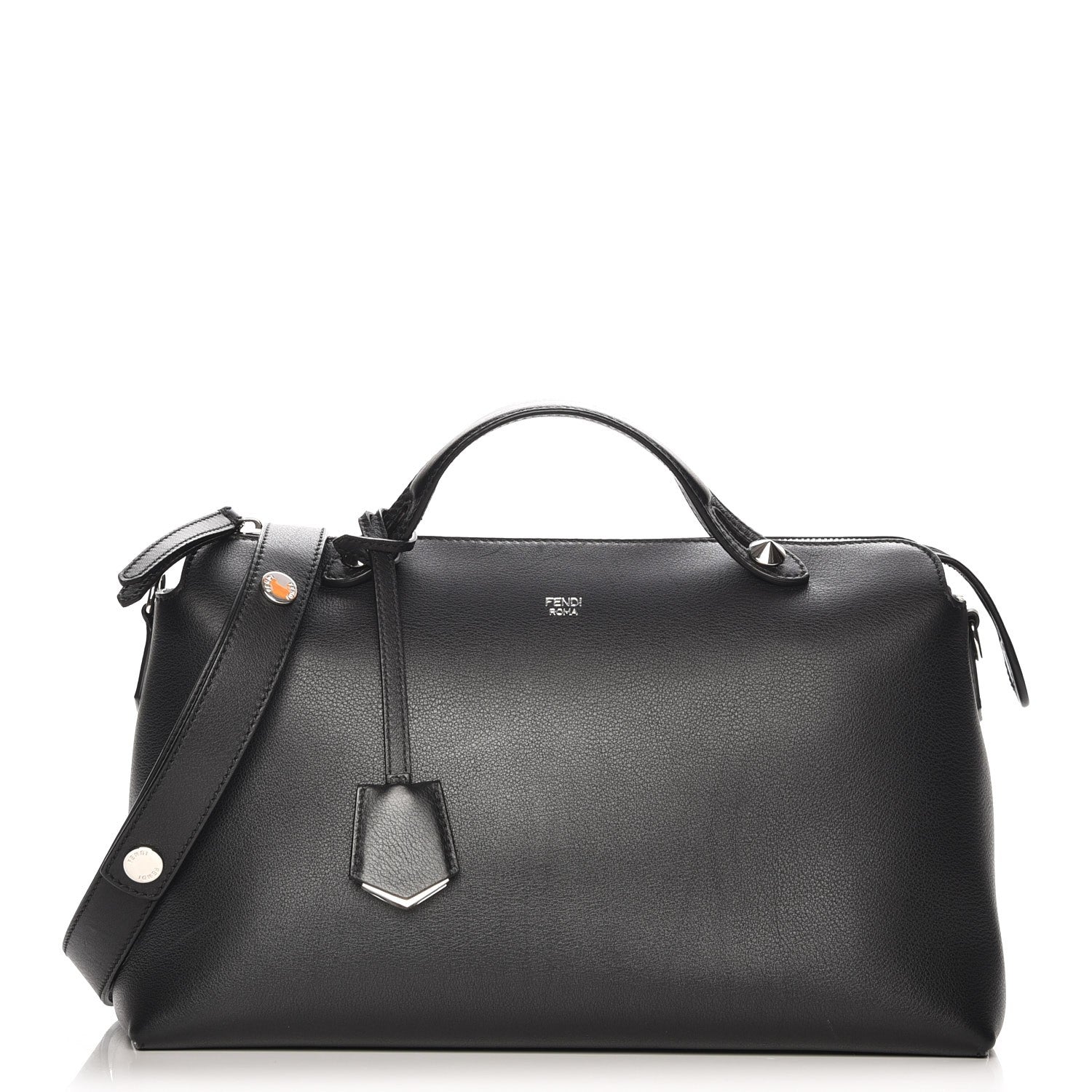 Fendi Vitello Dolce Large By The Way Boston Bag Black 1 of 7