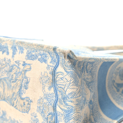 Christian Dior Canvas Embroidered Medium Dioriviera Toile De Jouy Book Tote Light Blue 12 of 14