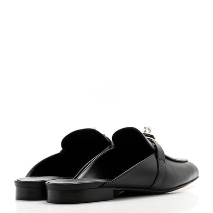 Hermes Goatskin Oz Mules 38.5 Black 4 of 10