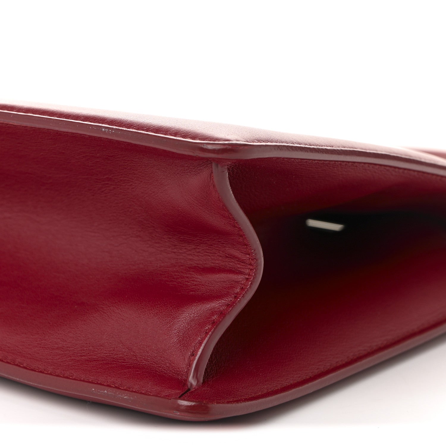 Celine Patina Box Calfskin Medium Clasp Bag Scarlet 19 of 19