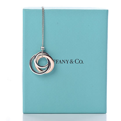 Tiffany Sterling Silver Rubedo 1837 Circles Pendant Necklace 8 of 8