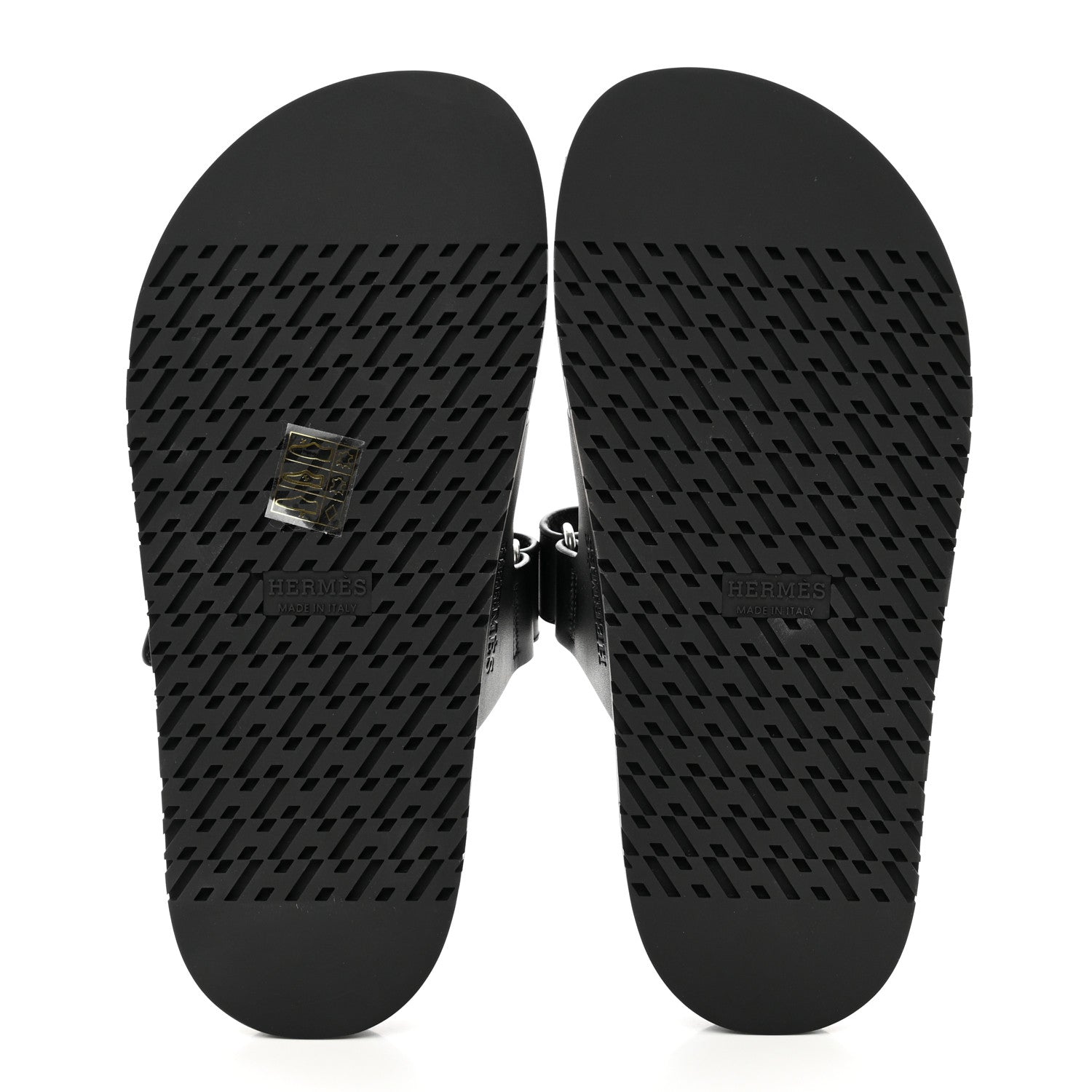 Hermes Calfskin Womens Chypre Sandals 36 Black 5 of 8