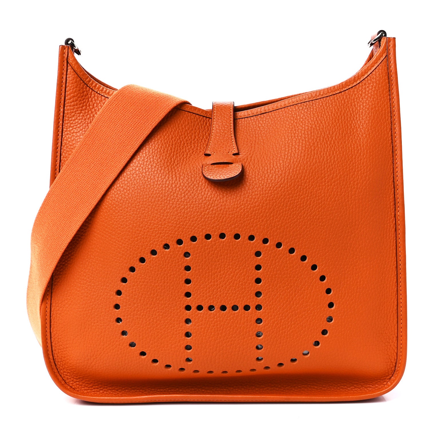 Hermes Taurillon Clemence Evelyne PM Orange 1 of 10