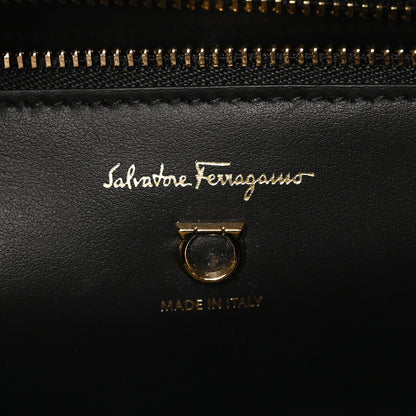 Salvatore Ferragamo Grainy Calfskin Gemini Tote Black 6 of 9