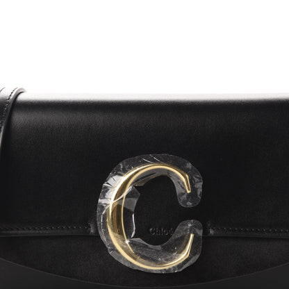Chloe Calfskin Suede C Clutch With Chain Black 10 of 10
