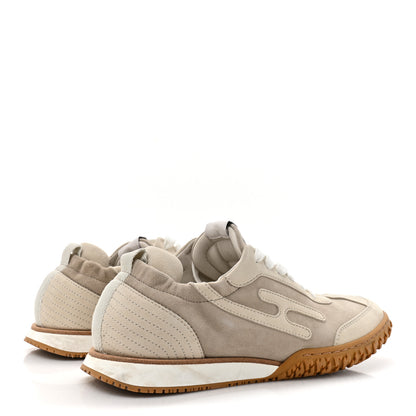 Hermes Suede Goatskin Mens Jet Sneakers 36 Beige Esquisse Glaise 5 of 11