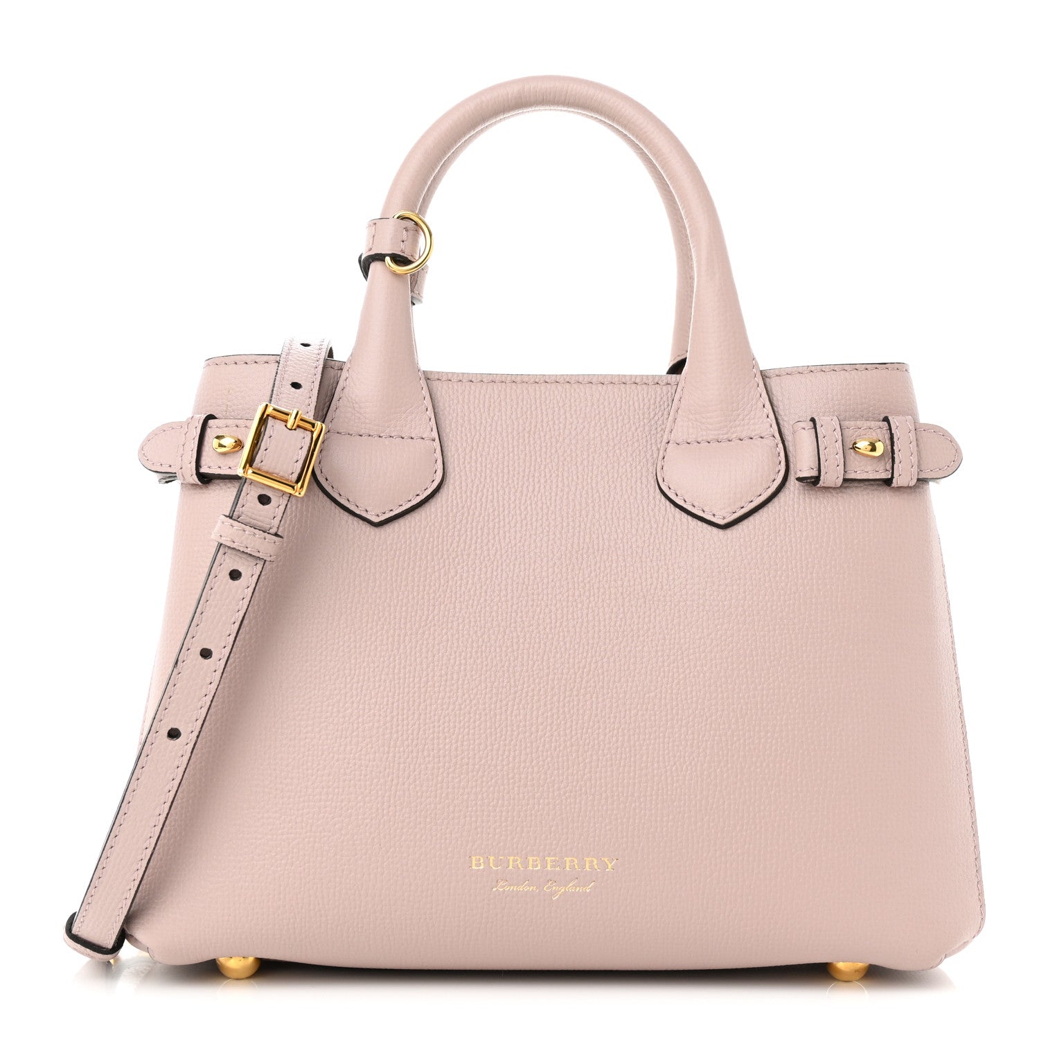 Burberry Derby Calfskin House Check Small Banner Tote Pink 1 of 9