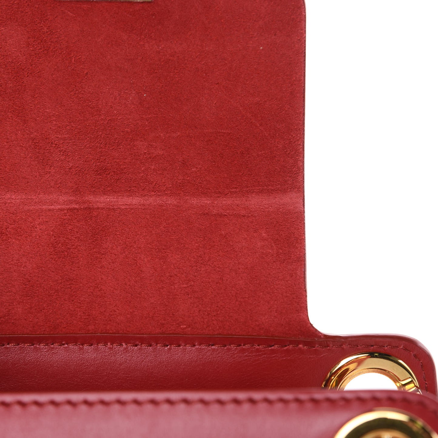 Shiny Calfskin Mini Annie Shoulder Bag Dreamy Red