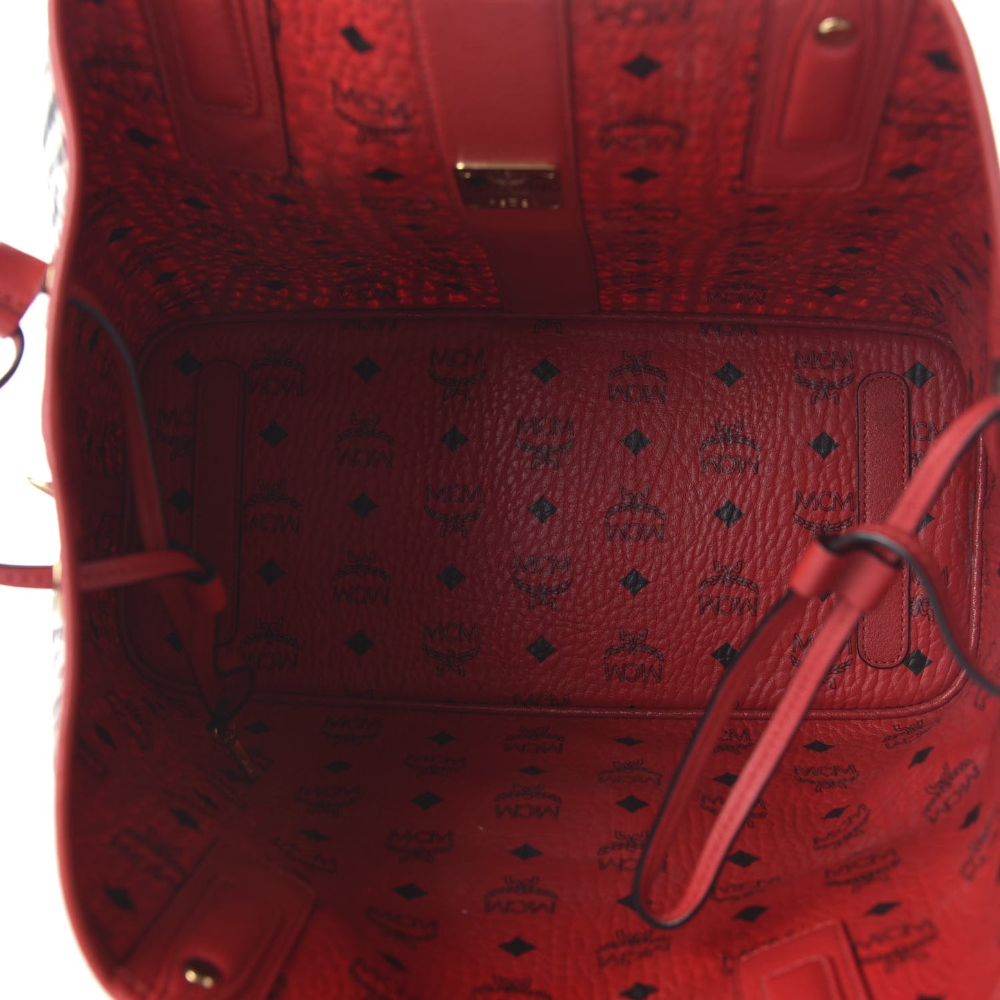 Visetos Medium Liz Reversible Shopper Tote Ruby Red