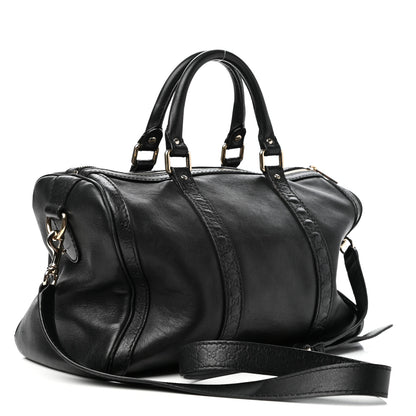 Gucci Calfskin Microguccissima Trim Medium Boston Black 3 of 12